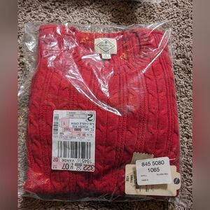 St Johns Bay sweater, color red, size small